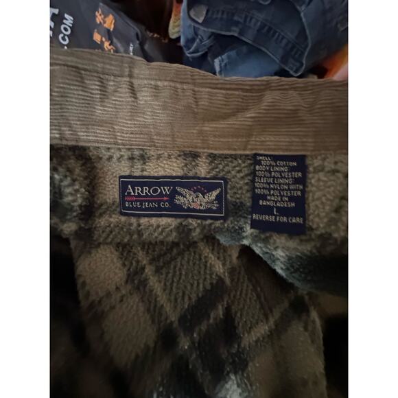 Arrow Blue Jean Co Mens Womens Oversized Corduroy Jacket Fuzzy Warm  Lining Sz L - Picture 3 of 6